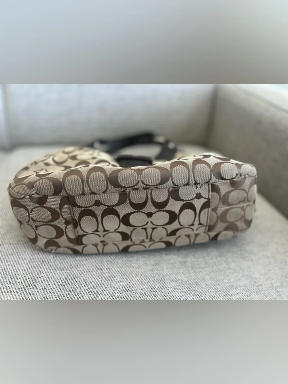 Coach y2k vintage Signature Soho Lynn Hobo Shoulder Bag F17094 Brown - Picture 6 of 15